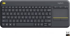 Logitech Wireless Touch Keyboard K400 Plus - Arabic - Black